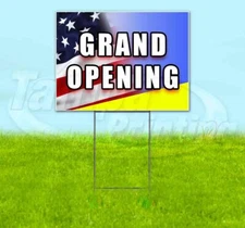 GRAND OPENING Yard Sign Corrugated Plastic Bandit Lawn Decoration USA