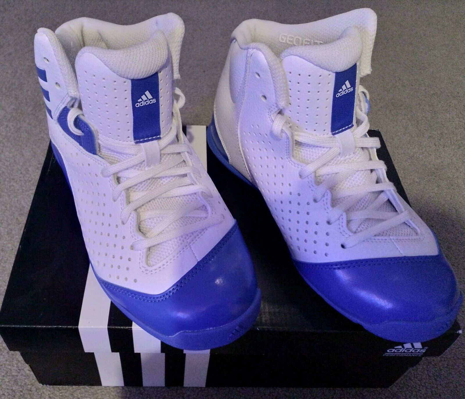 Adidas Performance Next Level Basketball Boots SPD Blue/ White Size 4.5 - UK | eBay