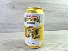 Olympia Beer can, 12oz discontinued. Bottom opened, EMPTY