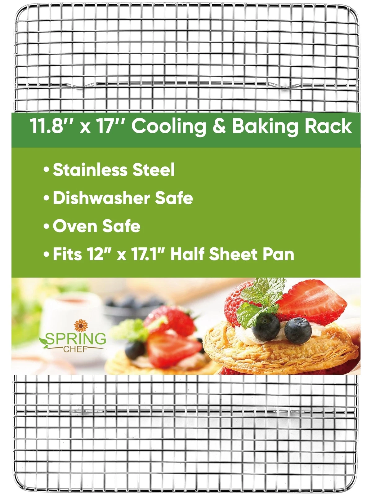 Cooling Rack & Baking Rack - 100% Stainless Steel Cookie Cooling Racks Wire R...