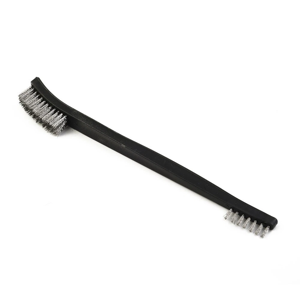 2 Head Wire Brush Stainless Steel Brass Nylon Metal Rust Remover Clean Polishing