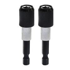 Drywall Screw Bit Holder 1/4inch Hex Shank Drill Screw 60mm Black 2pcs