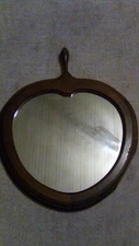 Antique Barber's Mirror Wooden Barbershop Shaving Mirror