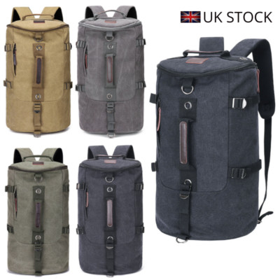 große Kapazität Reißverschluss Canvas Reisesack Herren Outdoor Reise Rucksack Laptop