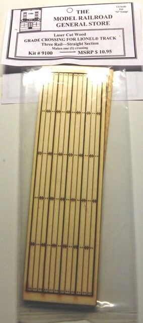 Laser-Cut Wooden Railroad Crossing For Lionel O-Gauge 3-Rail FasTrack - Unpainted Kit