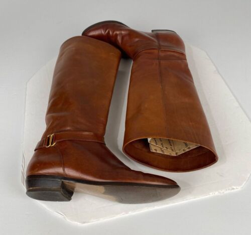 SHELBY Boots Women's size 9.5 M Brown Vintage 80 Knee High Riding Boots Leather. - Picture 2 of 7