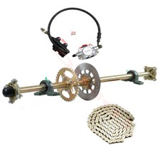 44 inch Go Kart Rear Axle Kit Brake 530 Chain Sprocket For ATV Quad Golf Cart
