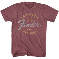 Fender Guitar California USA Est 1946 Men's T Shirt