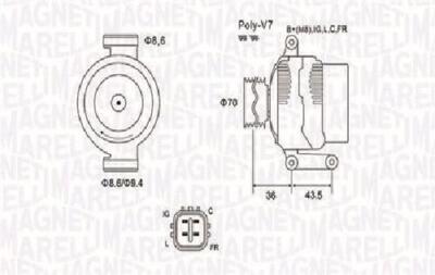 Genuine Magneti Marelli Generator 063731980010 for Honda