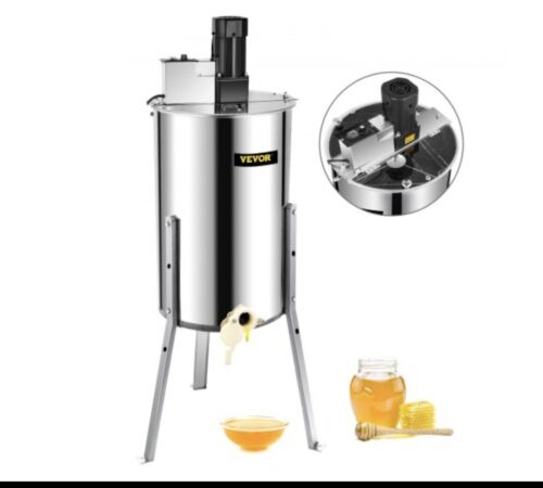 Electric Honey Extractor - Stainless Steel. VEVOR EX04SE 2/3/4 Frame