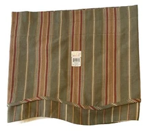 Park Designs Lined Layer Valance “Tuscan Stripe” Autumn Fall Colors 72”X16”