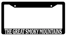 Black License Plate Frame The Great Smoky Mountains Auto Accessory 1323