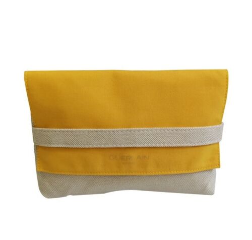 Guerlain Yellow & Beige Makeup Cosmetic Bag / Pouch / Case, Brand NEW!! - Picture 2 of 12