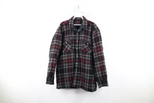 Vtg 90s Streetwear Mens L Distressed Wool Blend Button Shirt Jacket Jac Shirt