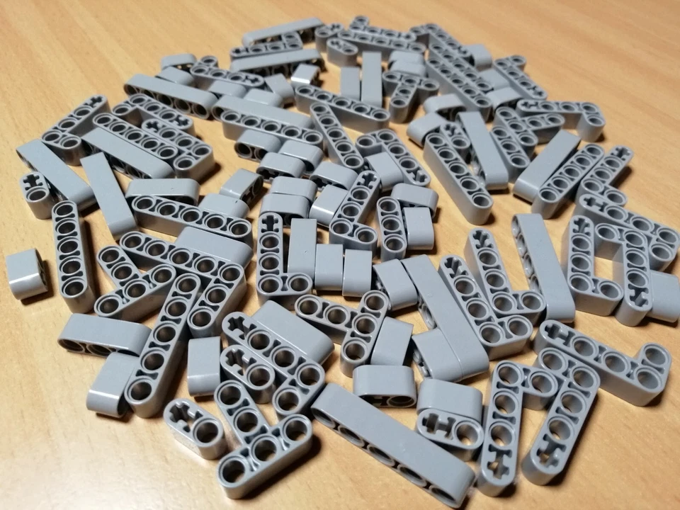 LEGO TECHNIC 100 Stück kleine Liftarme hellgrau / Lochstangen Technik - Bild 3 von 4