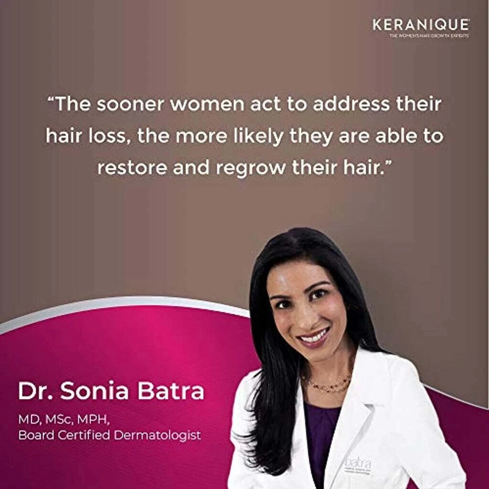 Keranique KeraViatin suplemento para la salud del cabello y el cuero cabelludo, fuerza clínica, biotina Foto 3 de 4