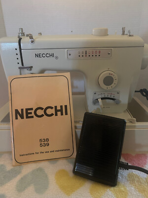 Vintage Necchi Model 538 Zigzag, made in Japan, Aluminum body