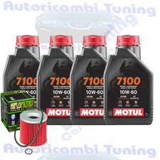 Set Entretien Huile Motul 7100 10W60 + Filtre Pour Kawasaki ZX750 H2 ZXR750 �
