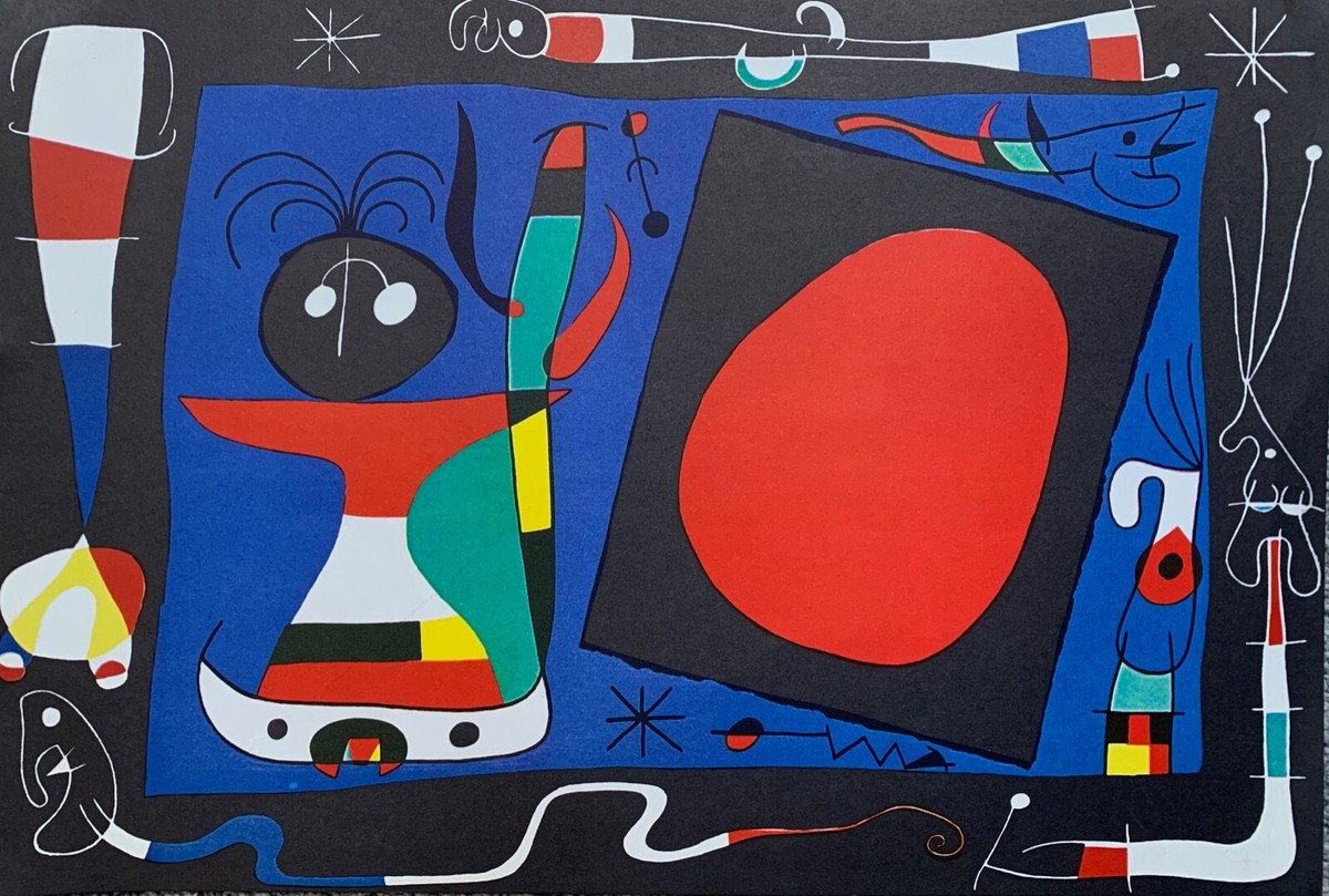 Joan Miro Woman At The Mirror Plate Signed 1982 Lithograph Art | eBay