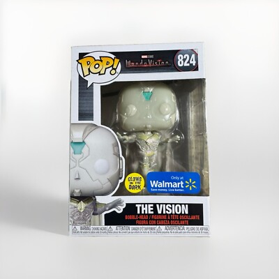 Funko Pop! The VISION #824 Glow in the Dark Marvel WandaVision WALMART 