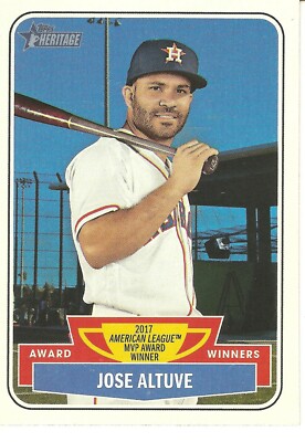 2018 TOPPS HERITAGE JOSE ALTUVE AWARD WINNERS BASEBALL CARD  AW-1