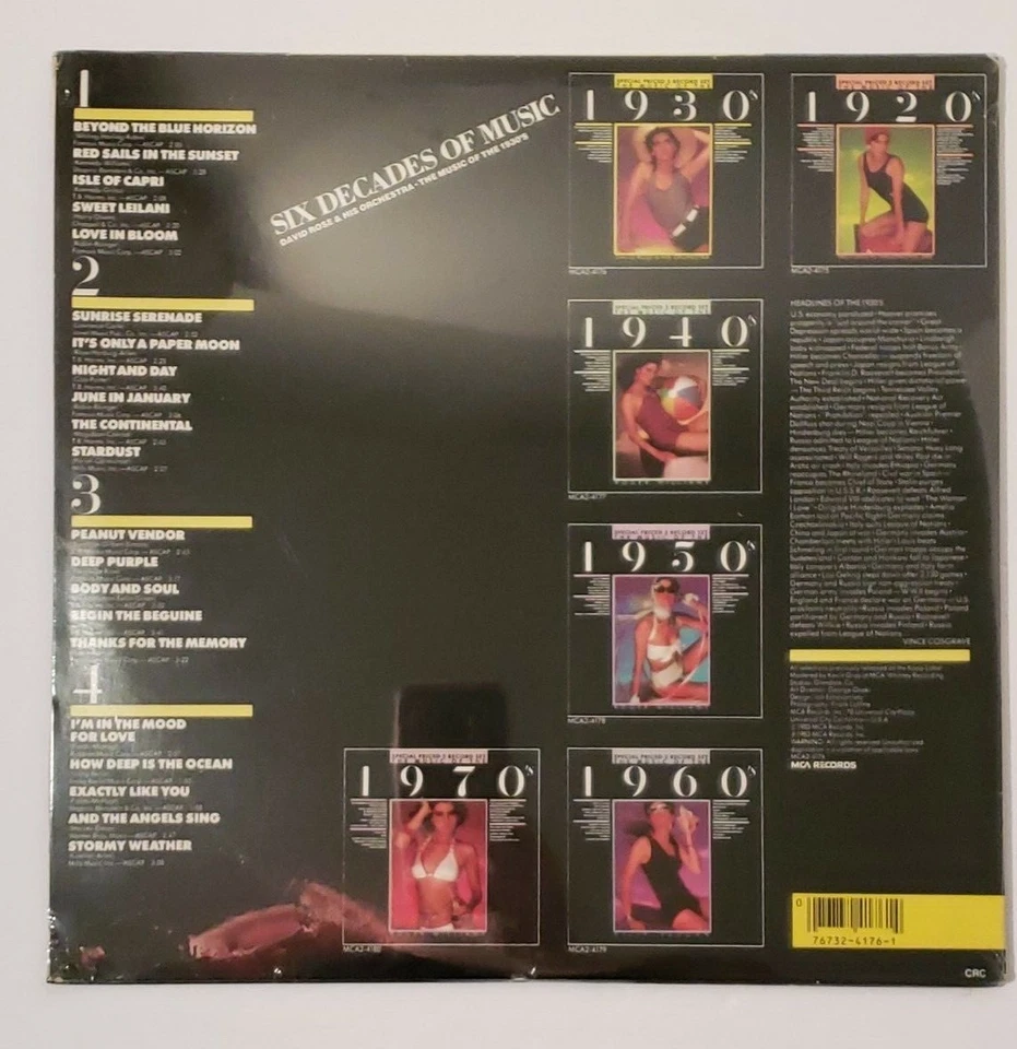 1983 David Rose & His Orchestra "The Music of the 1930's" Stereo 2-LP Set Sealed - Image 2 of 4