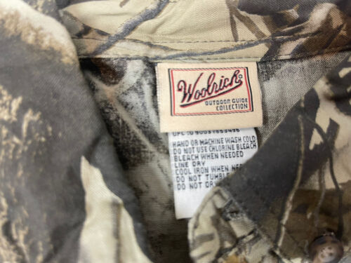 Vintage Woolrich Real Tree Camo Kurzarm Hemd mit Knopfleiste Größe L Baumwolle Herren - Bild 4 von 6