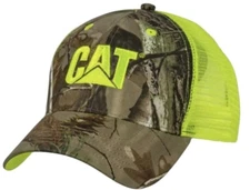 Caterpillar CAT Equipment Realtree AP Neon Green & Camouflage Mesh Twill Cap/Hat