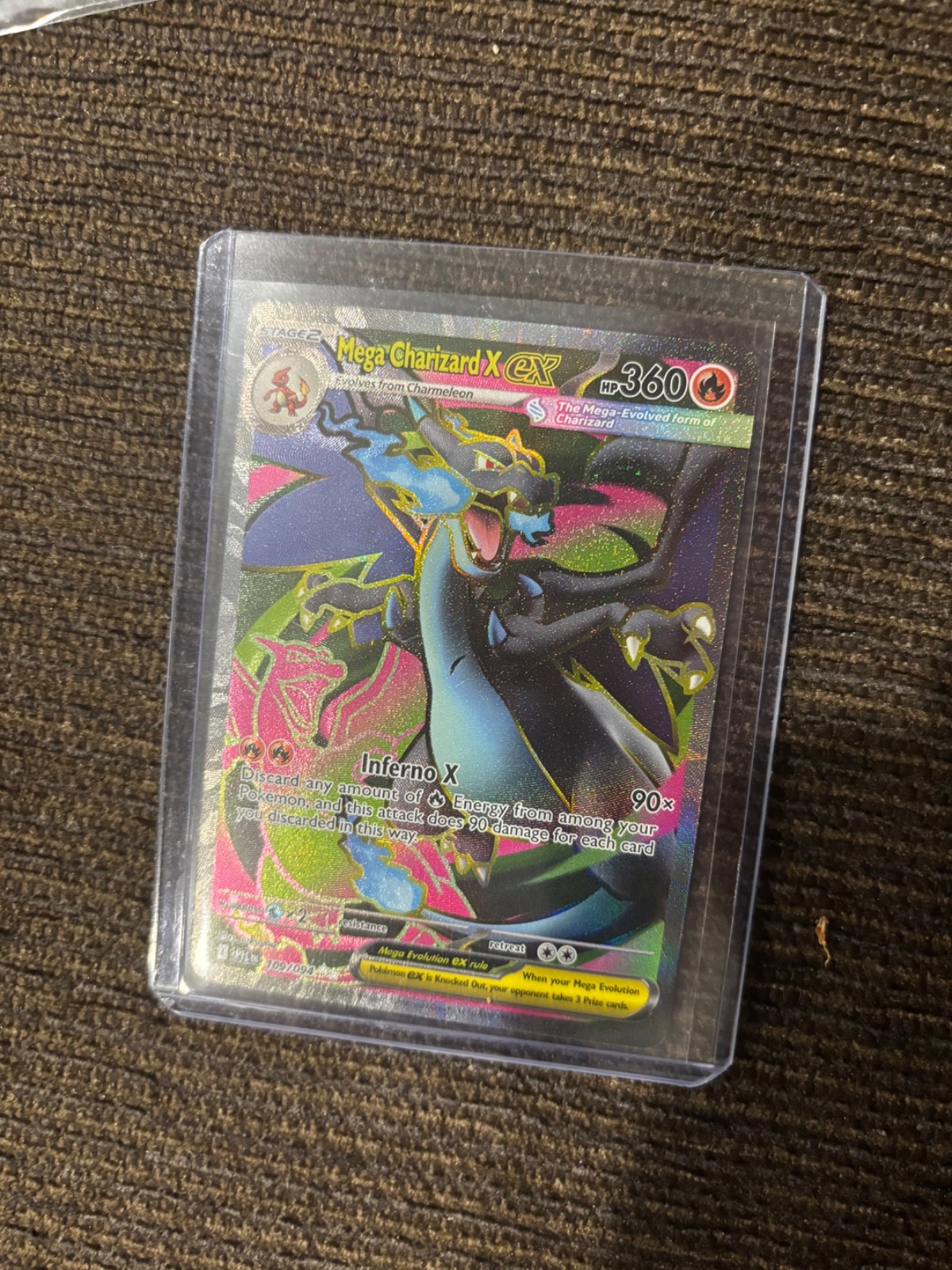 Mega Charizard X ex 109/094 Me02: Phantasmal Flames Holo