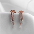 Spectrum Lab Created Diamond Dangle Earrings Solid Silver Pear Cut Geometric — photo 4