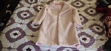 Vintage Size 5 Pink Coat Jacket with Rose Buttons Warm B60