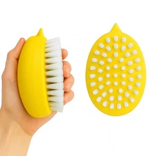 Portable Dual-Texture Veggie Brush Outdoor Deep-Clean Bright Non-Slip TPR Handl