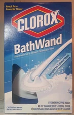 NEW Clorox Bath Wand Bath Shower Wand Cleaning System Kit Retired NOS Wand &Pads