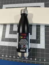 OGGI Calypso Beverage Bottle Black Double Wall Screw Top Stainless 17 OZ - New