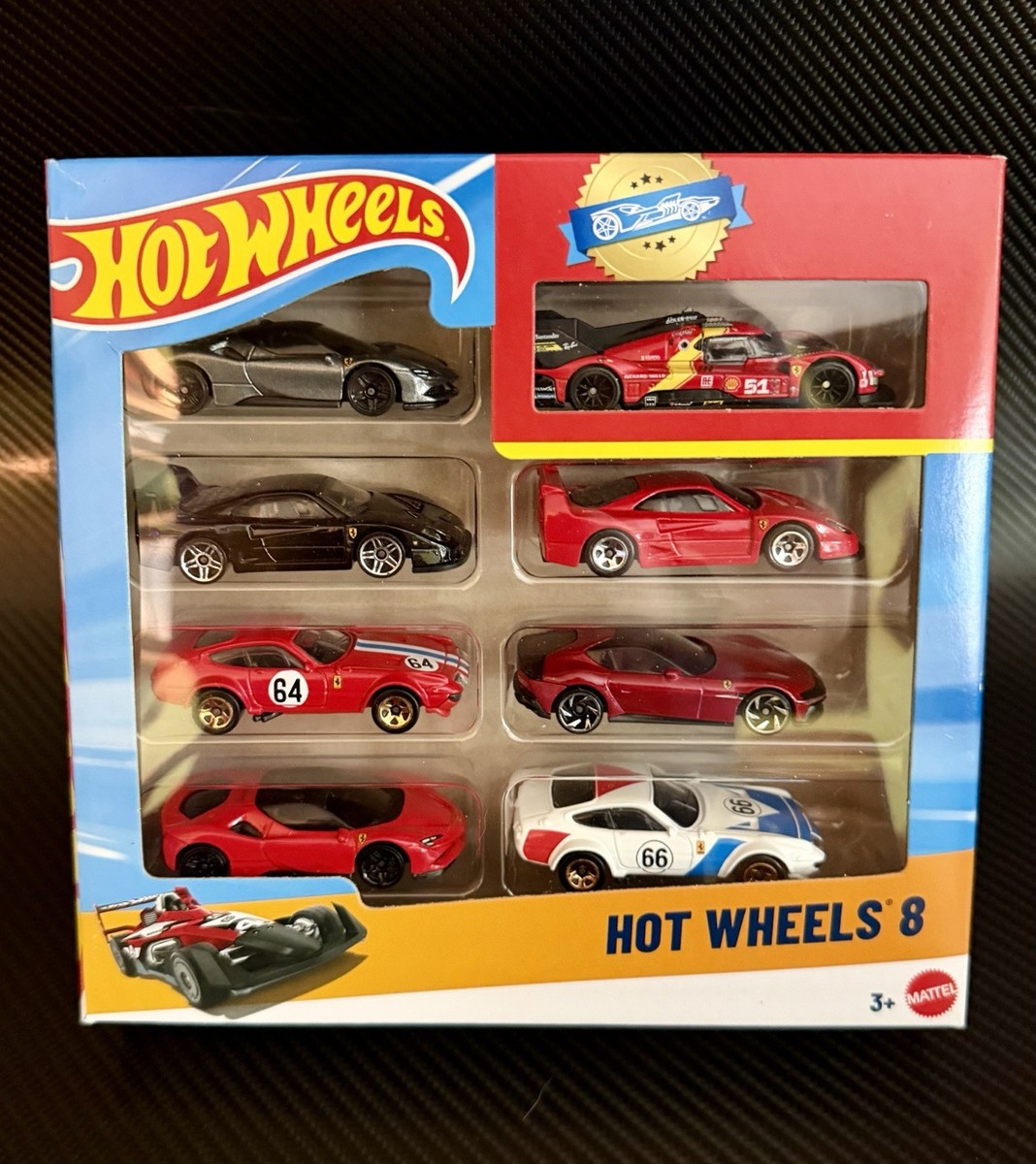 🔥RARE Hot Wheels FERRARI Custom 8 Car Multipack F40, 12Cilindri