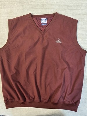 House Of Scotland Golf Men's Vest Size XL Maroon