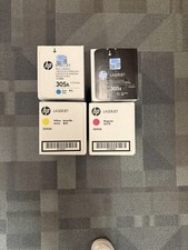 4-Pack Genuine HP 305A Black, Cyan, Yellow, Magenta Toner Set