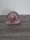 Fenton Carnival Glass Madras Pink Iridescent Snail