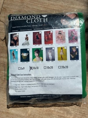 10X10Ft Large Green Screen Backdrop Photography Diamond Cloth