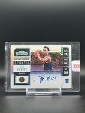 Jalen Pickett 23-24 Panini Contenders RC Championship Ticket Platinum Auto #1/1