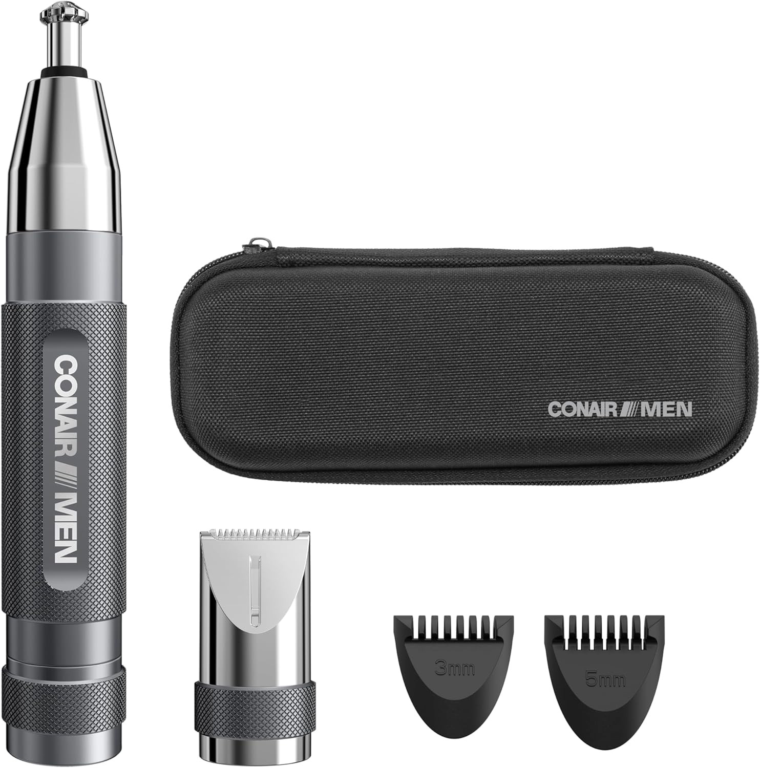 Conair Men Ear, Nose and Eyebrow Trimmer, Patented 360&deg; Bevel Blade for No Pulls