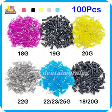 100Pcs Dental Pre Bent Needle Tips for Etch Gel Composite Resin Acid Syringe Tip