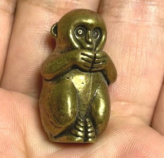 Chinese Collect Old Ancient Exquisite Copper Monkey ornament