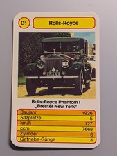 Rolls-Royce Phantom I Brester NY - Single Card - ACE Altenburger - Quartet (14Y)