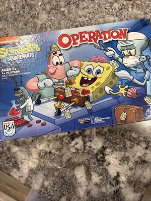 SpongeBob Squarepants Operation Game Age 6+ Nickelodean Hasbro Missing 1 Piece