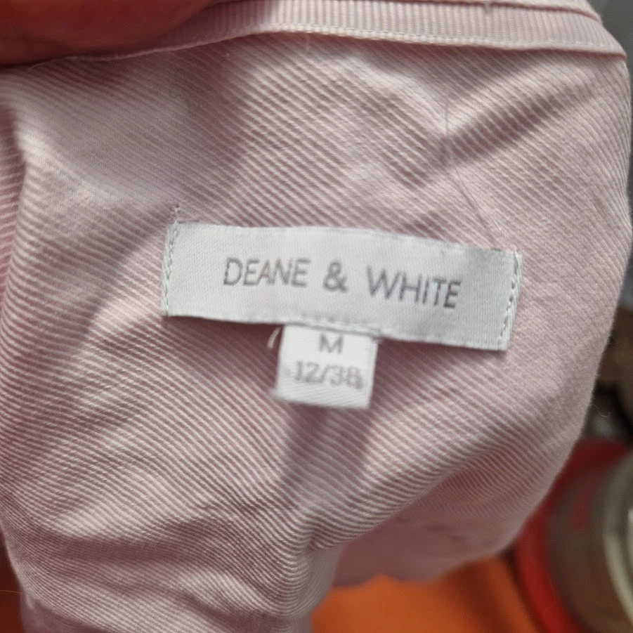 Blusa Deane & White UK 12 Algodón - Rosa Claro Manga Larga Gemelos Top Foto 2 de 4