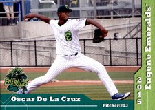 2015 Eugene Emeralds Grandstand #5 Oscar De La Cruz Dominican Republic DR Card