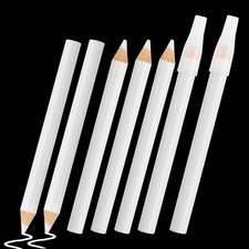 7 PCS Washable Fabric Marking Pencils, White Sewing Pencils with Tip Protecto...