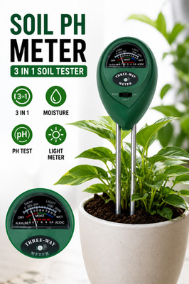 3 In 1 Soil PH Meter Moisture Light Tester Garden Plant Tool