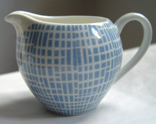 &deg;&deg;&deg; ARZBERG FORM 2000 BASTDEKOR BLAU L&Ouml;FFELHARDT SAHNEK&Auml;NNCHEN D/H=6,5/6 CM &deg;&deg;&deg;